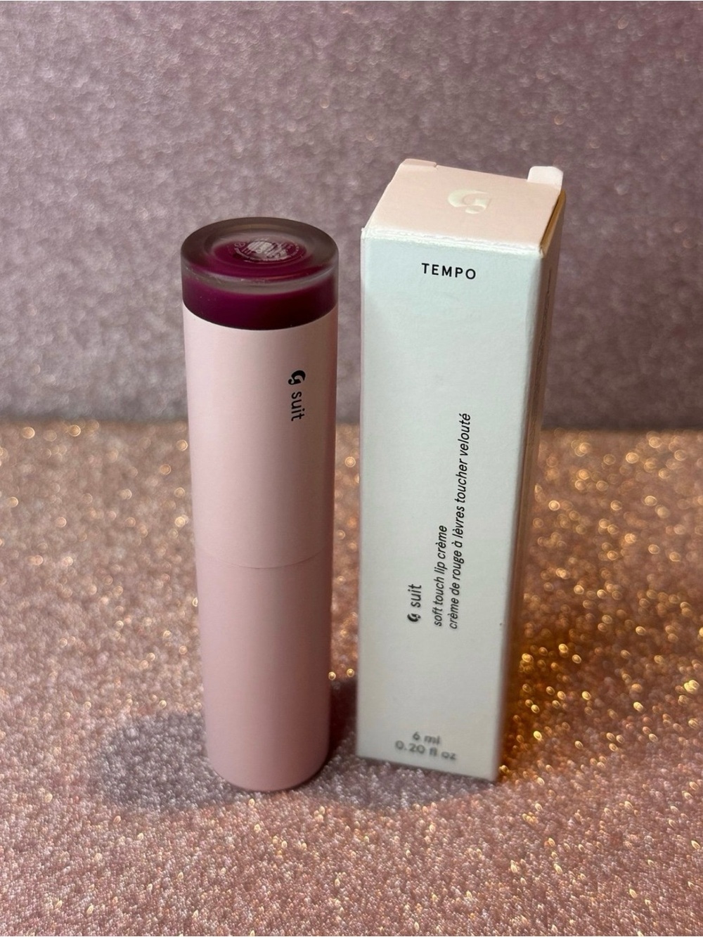 Glossier Suit Soft Touch Lip Crème NIB “Tempo”